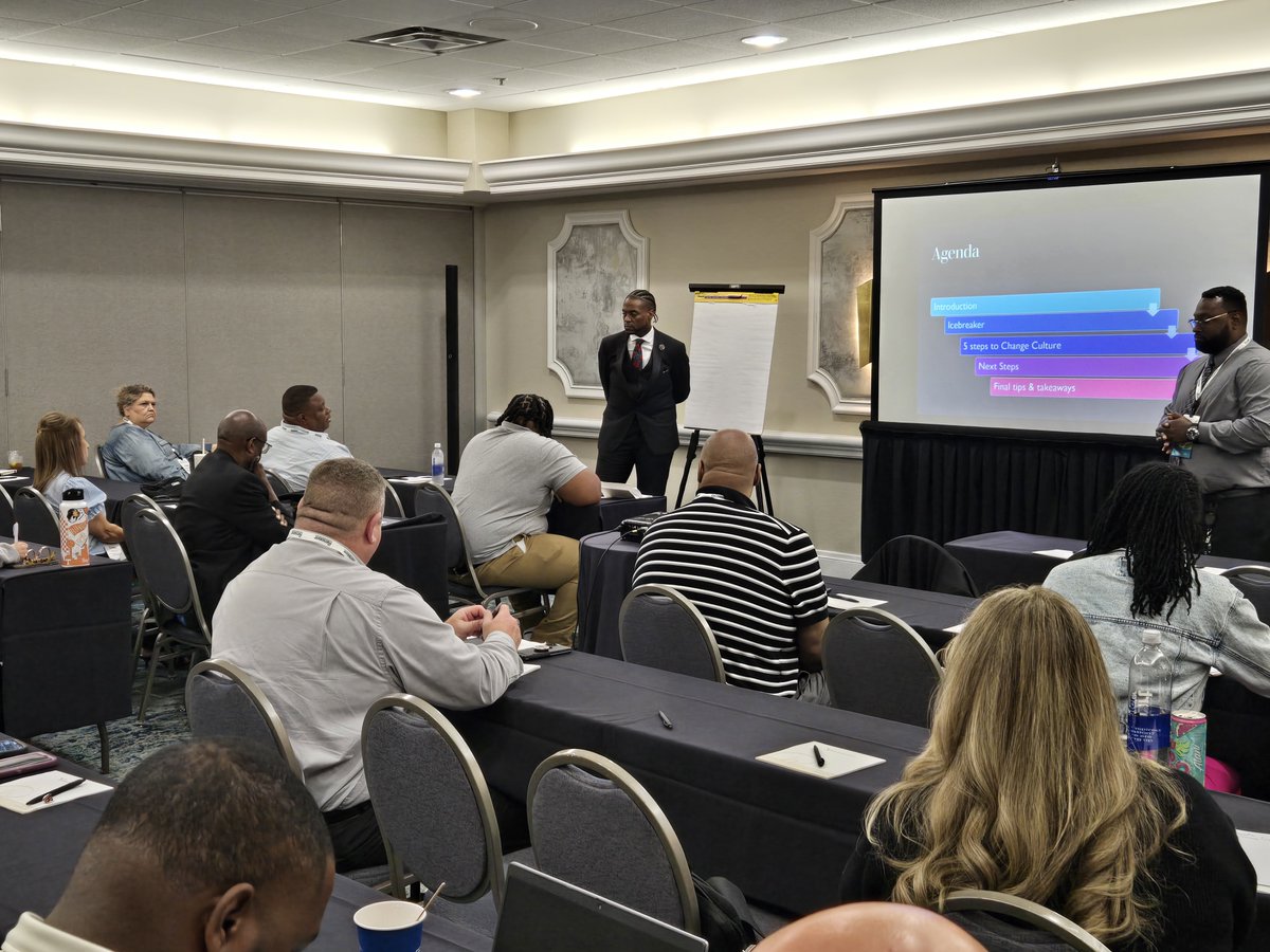 Great job by Daniel McCoy and Brandon Thomison leading the Green Team in their workshop.

#NPJS2025LeadershipInstitute