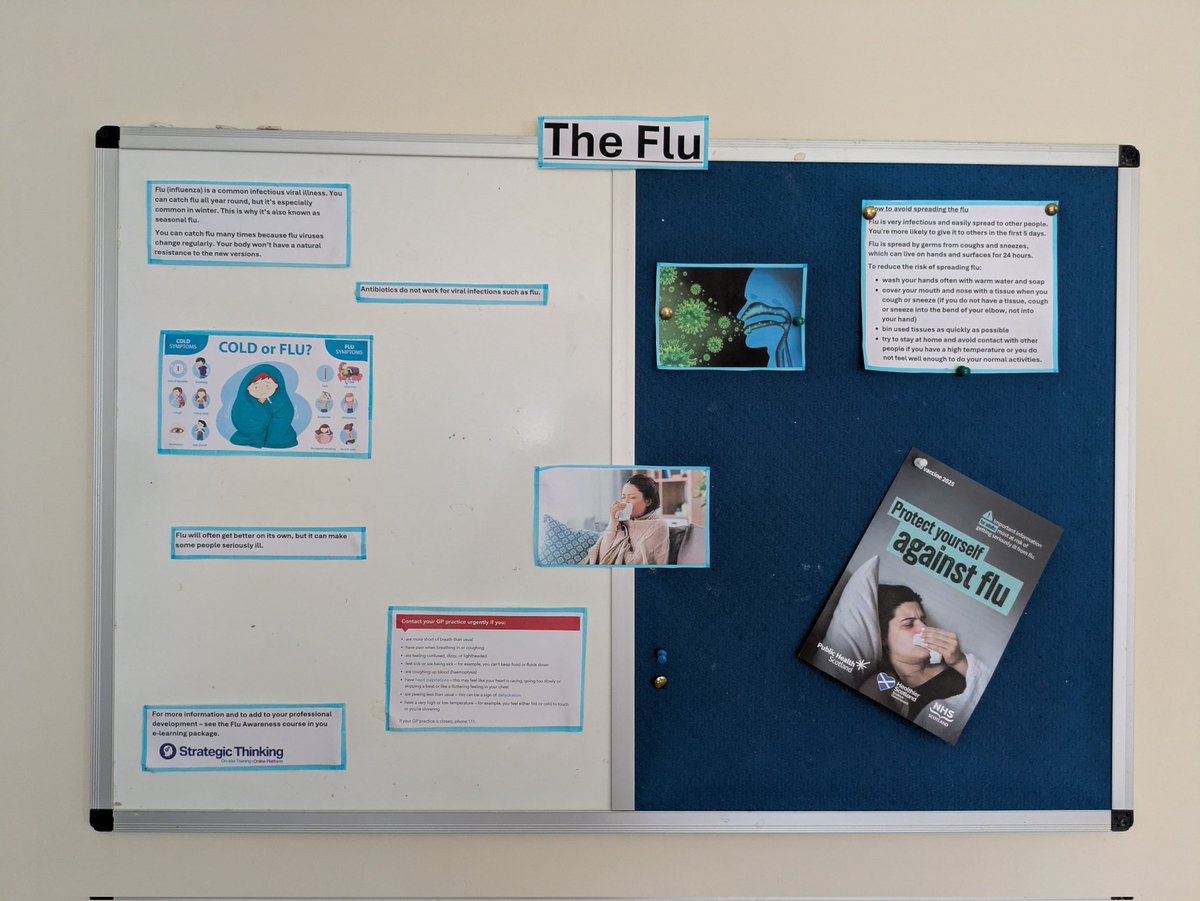 Justacarehomeg1's tweet image. A wee update on #flu on the #learningboard as we approach vaccination day @rashielee 💉