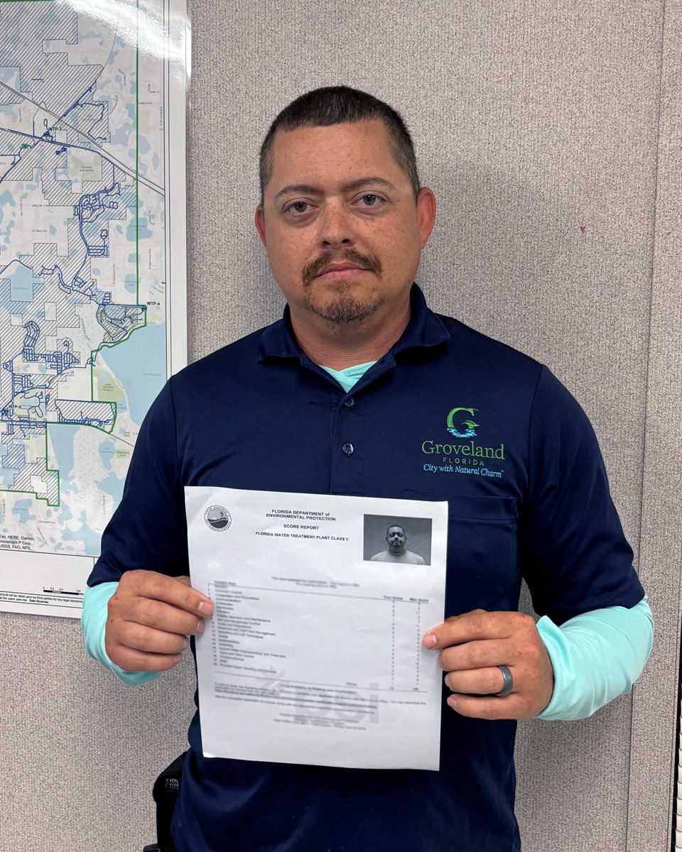 woodardcurran's tweet image. We are proud to support our employees' professional growth &amp;amp; continued learning, as well as celebrate their achievements. Congratulations to David Burks of our Groveland, FL team for passing his Water Treatment Plant Operator C exam! #FutureOfWater #WorkForWater
