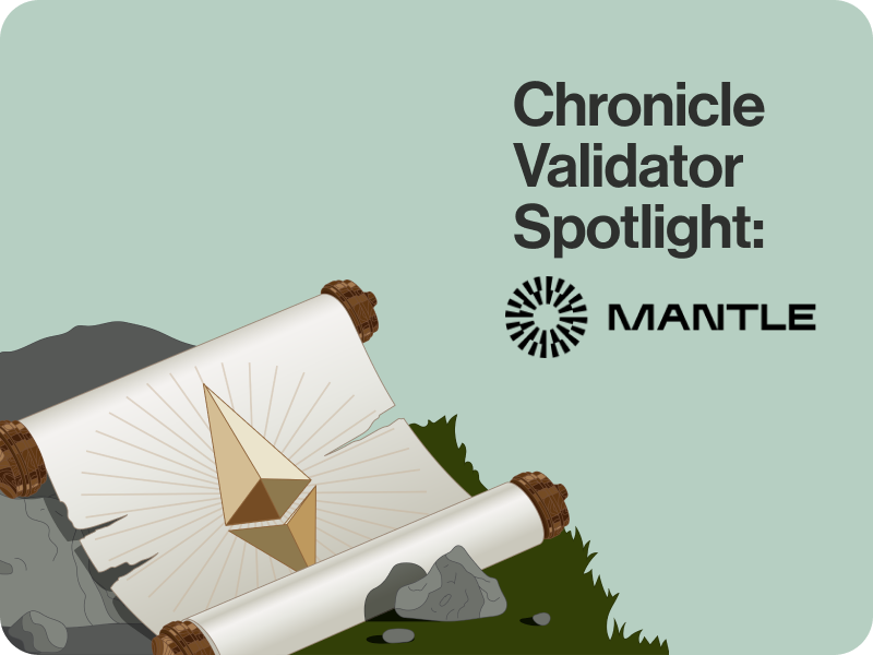 Scaling is only half the story. 
The other half? Data you can trust.  

Meet <a href="/Mantle_Official/">Mantle</a>: scaling Ethereum + validating for Chronicle 🧵