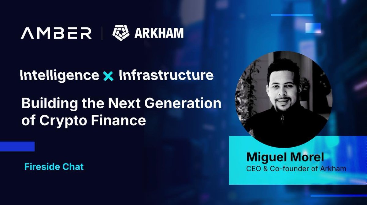 arkham's tweet image. ARKHAM X AMBER GROUP
Our Founder and CEO Miguel will be doing a fireside chat at the Amber Group office alongside panels featuring top founders and investors.
If you’re attending Token2049, come along today at 2pm. Looking forward to seeing you there!
Date: Wednesday 1 October…
