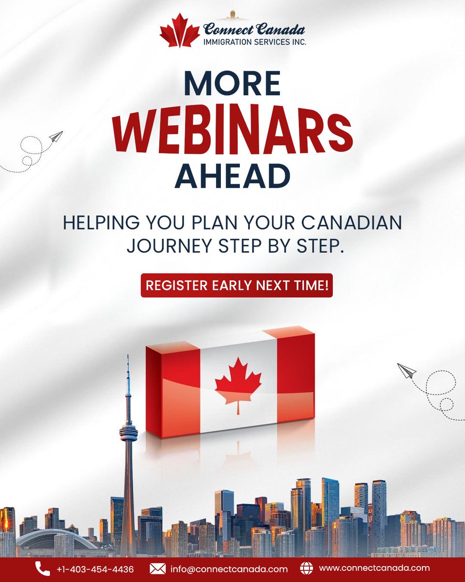 connectcanadapr's tweet photo. Have questions now? Get in touch!
📞 +1-403-454-4436
📧 info@connectcanada.com
🌐  https://t.co/tW9NAsszhX

#CanadaImmigration #WebinarAlert #ConnectCanada #MoveToCanada2026 #CanadianJourney #ImmigrationExperts #CanadaLife https://t.co/BkFQRqPAcy