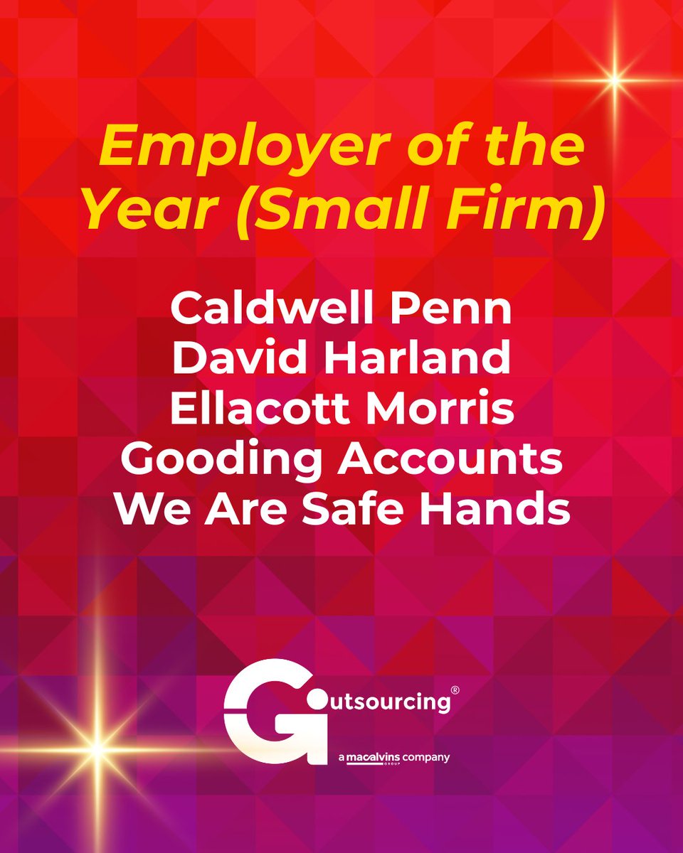 GIOutsourcing's tweet photo. Best of luck to all the finalists in the Employer of the Year categories at the Accounting Excellence Awards this evening.

Congratulations to everyone, we hope you have a great night! 

#AE25 #Awards #Celebrations #Accountancy https://t.co/kKN2fVdNNS