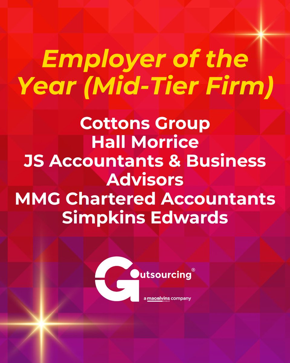 GIOutsourcing's tweet photo. Best of luck to all the finalists in the Employer of the Year categories at the Accounting Excellence Awards this evening.

Congratulations to everyone, we hope you have a great night! 

#AE25 #Awards #Celebrations #Accountancy https://t.co/kKN2fVdNNS