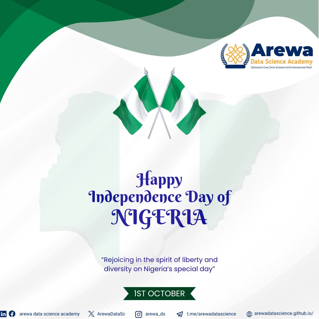 ArewaDataSc's tweet photo. Happy Independence! https://t.co/1uiCOhaukB