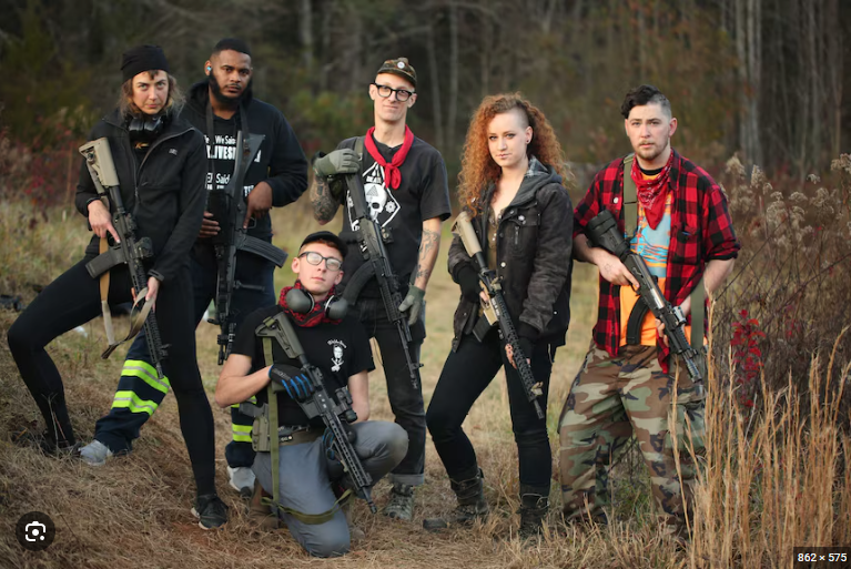 NatCon2022's tweet photo. He is part of Antifa militia group Redneck Revolt. https://t.co/vZ52aWbxvY