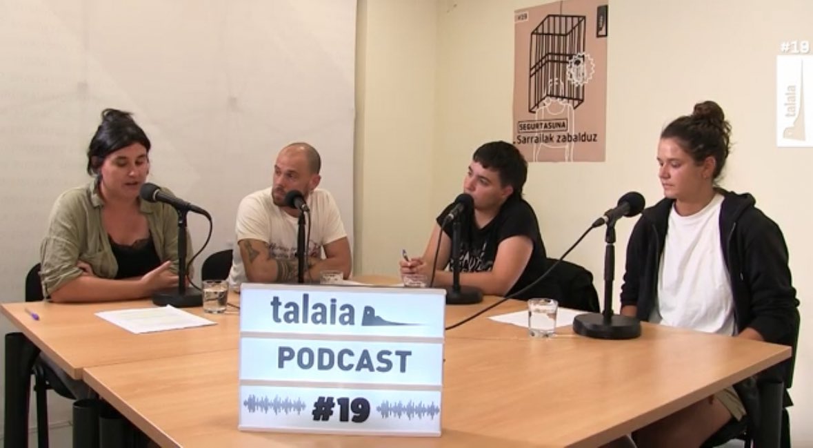 📣Entzungai
🎙️Talaia podcast 19
🗣️Segurtasuna. Sarrailak zabalduz

[Espetxeaz, espetxe ereduaz, segurtasunaz, zigorraz eta aterabideez]

📺m.youtube.com/watch?v=ZLynqD…