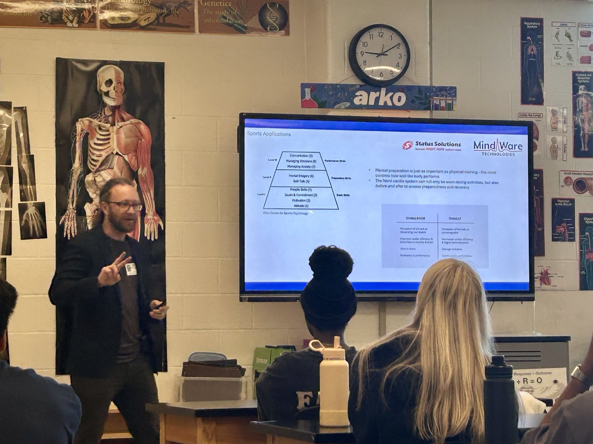 Big thanks to Eric Morgan of <a href="/MindWareTechLTD/">MindWare Tech</a> for presenting at Westerville Central on #OhioTechDay!

He shared insights on the Mood Shirt, MIMI, the <a href="/StatusSol/">Status Solutions</a> and MindWare partnership, mental health in schools &amp; performance in sports.

#StatusSolutions