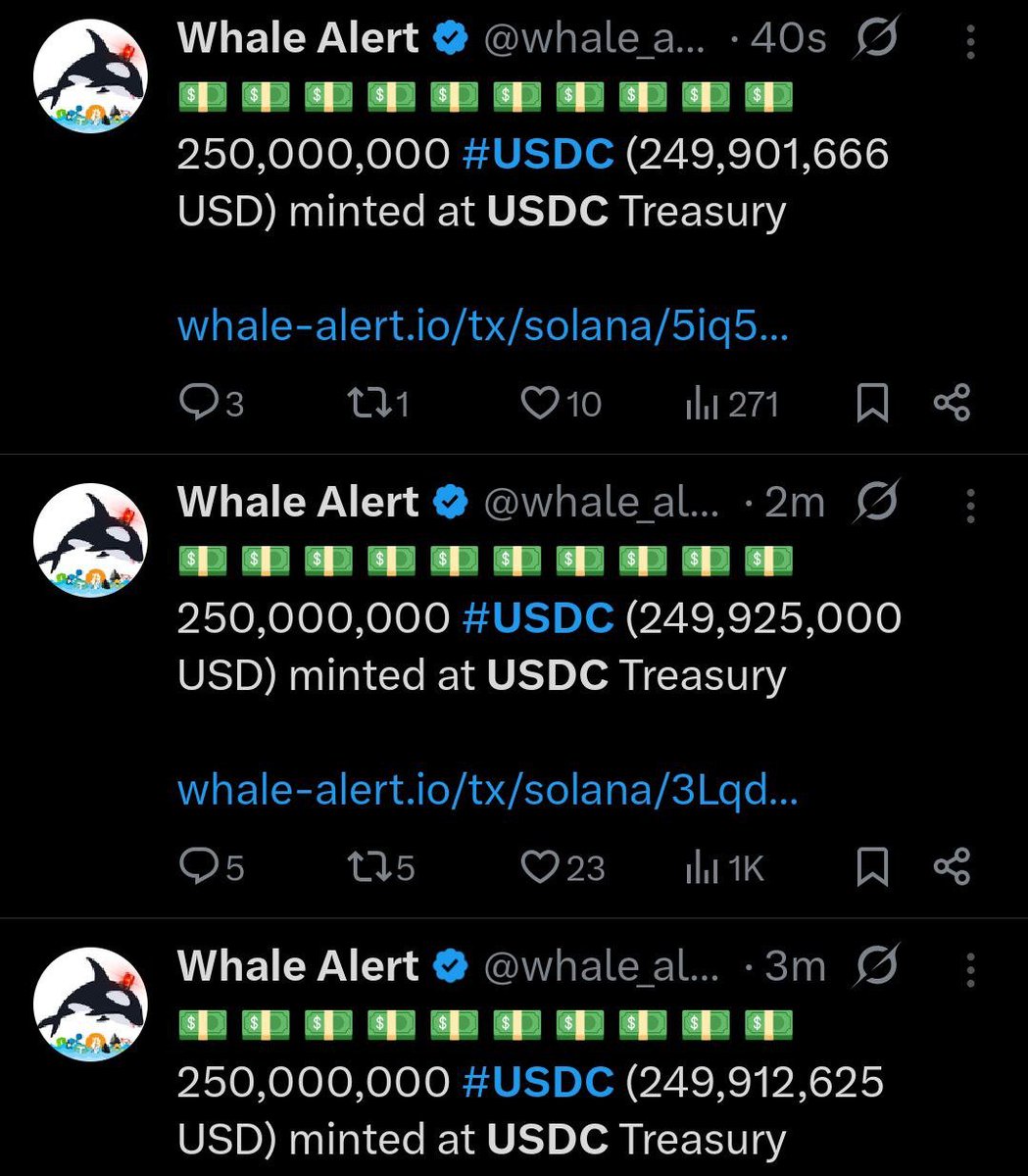 daddyzeejay's tweet image. 🔴JUST IN: $750,000,000 #USDC JUST GOT MINTED.