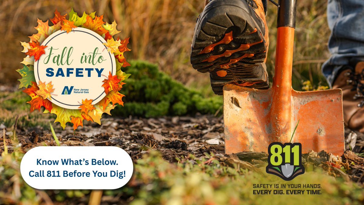 🍂 Digging this fall? Don’t skip the call.
811 is your first step to safety — before breaking ground. It’s FREE, it’s the LAW and it could save lives. 📞 #FallIntoSafety #CallBeforeYouDig #PartnerInSafety