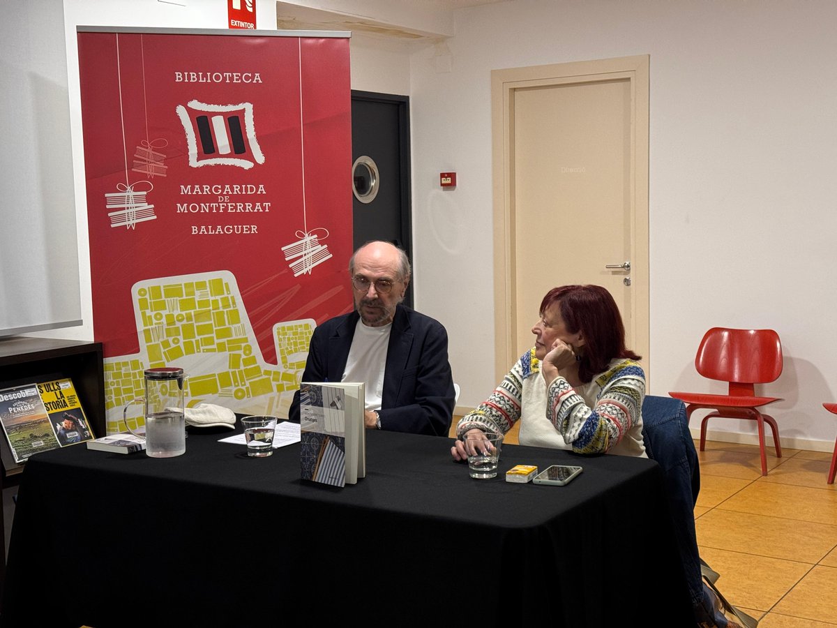 RadioBalaguer's tweet photo. Aquest dimarts Montserrat Torres ha presentat el seu darrer llibre 'Onatges' acompanyada del també escriptor, Joan Biscarri https://t.co/imcpPbpGJX https://t.co/ueOgQj1fCy