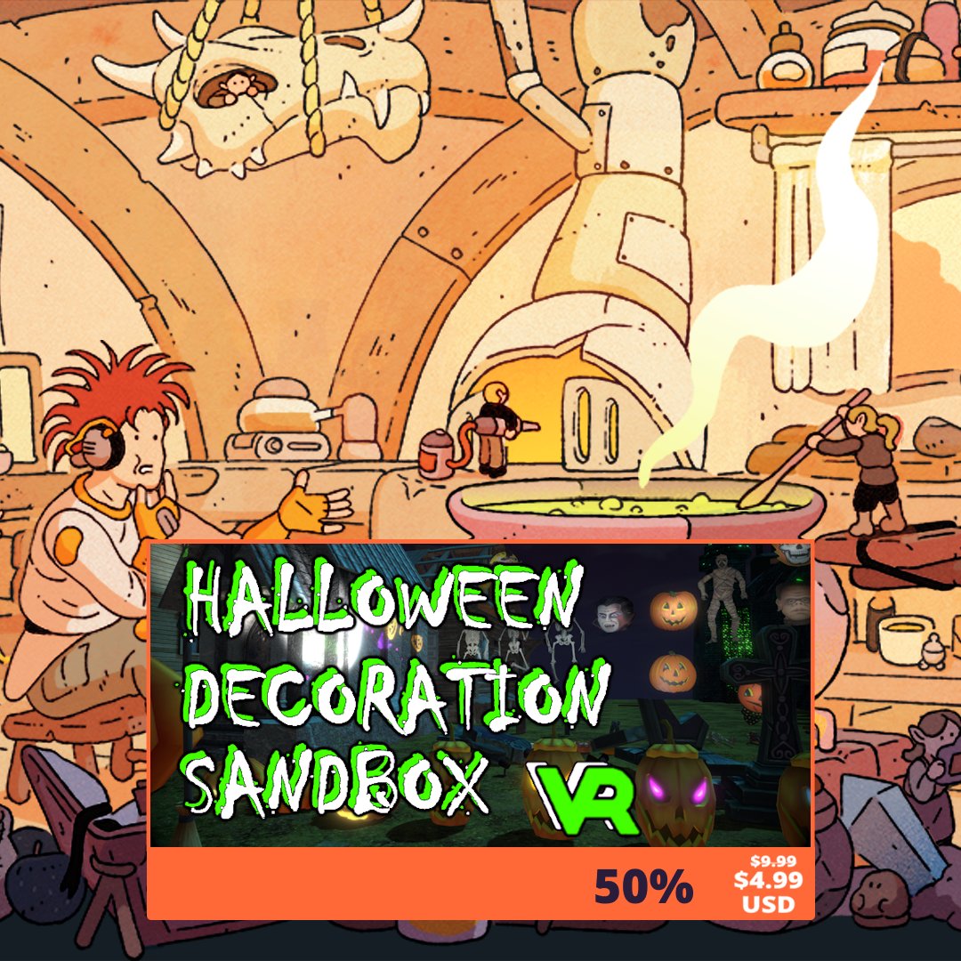 TechSkullStudio's tweet photo. Halloween is upon us once again, and you can pick up a copy of Halloween Decoration Sandbox on discount during the #SteamAutumnsale2025

We will be hopefully implementing some new patches and features this year pending time constraints on other projects.

https://t.co/cCJmqrU2t9 https://t.co/jn1z933g7s