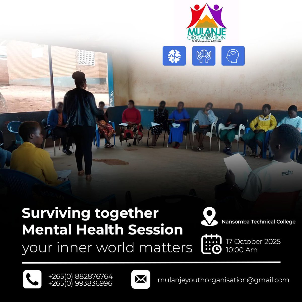 In line with this, we are excited to share that during the upcoming Nansomba Technical College Social Weekend on 17th October 2025, MULAYO will be hosting two important parallel sessions from 9:00 am to 11:00 am <a href="/MJYouthOrg/">Mulanje Youth Organisation.🇲🇼</a>