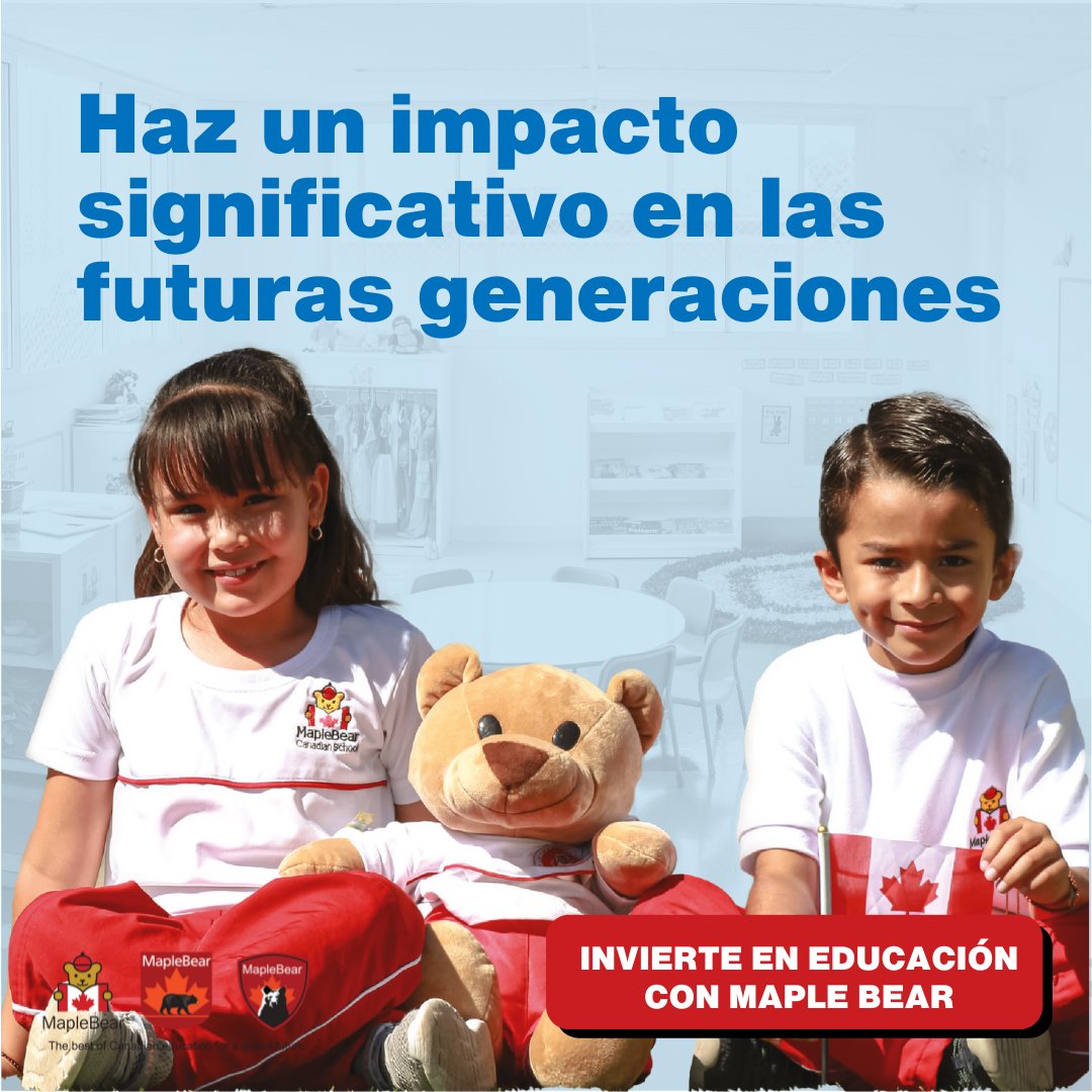 Maple Bear es más que una franquicia rentable: une excelencia canadiense + valores locales.  
450 escuelas en 39 países lo respaldan. 🌎 

Familias que invierten en un futuro global y enraizado. ❤️ 
👉 Averigua más aquí: maplebearlatam.com/franquicia  

#MapleBear