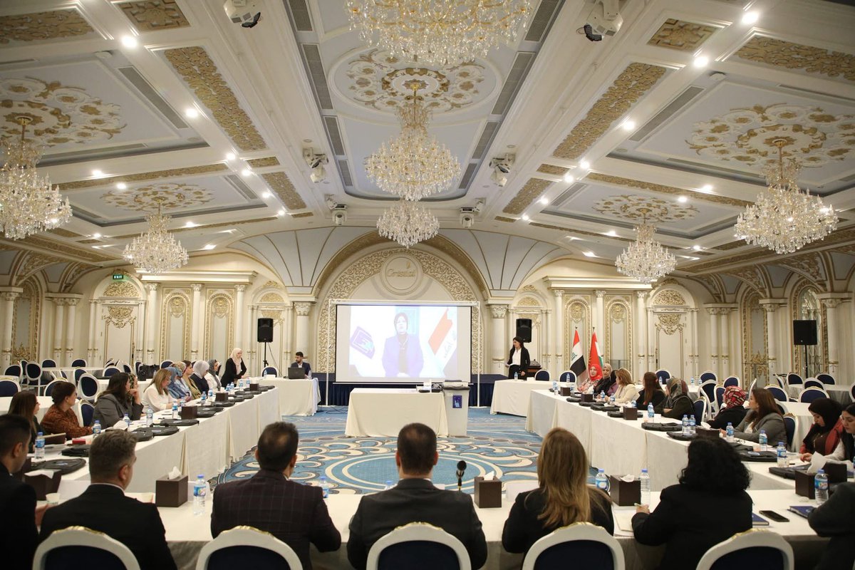 HighHcwa's tweet photo. Under the supervision of the #HCWD and the Independent High #Electoral Commission, a meeting was convened with #female candidates for the upcoming elections of the #Iraqi Council of Representatives in #Erbil Governorate. https://t.co/sb2kFJNhO5