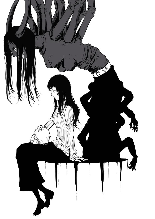 GeographNat's tweet photo. @SpyGGhetti True main villain material looking down at the autistic Walmart brand Makima (Yoru) that Tatsuki Fujimoto cast instead of her right now like: https://t.co/Enr38OMMGS