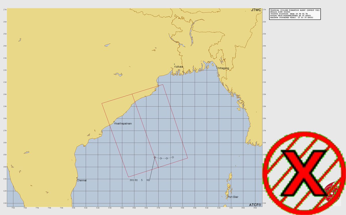 TrevorTropicsWX's tweet photo. #Invest91B has #TCFA from #JTWC and forecasted to head WNW towards #India highly advise are encouraged to review your plans
Moving at 6 Mph (10 Km/h)
Winds is at 29 Mph (47 Km/h) to 34 Mph (55 Km/h)
Pressure is at 998 Mb
#wxtwitter #wxX #Tropicalwx #Tropicswx #Tropics #Cyclone #91B #TropicalUpdate #Shakhti