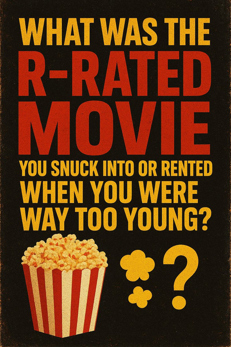 What was the R-rated movie you snuck into or rented when you were way too young? 🍿

Mine was a VHS copy of Alien at about 7 years old. The 80's were a wild time.