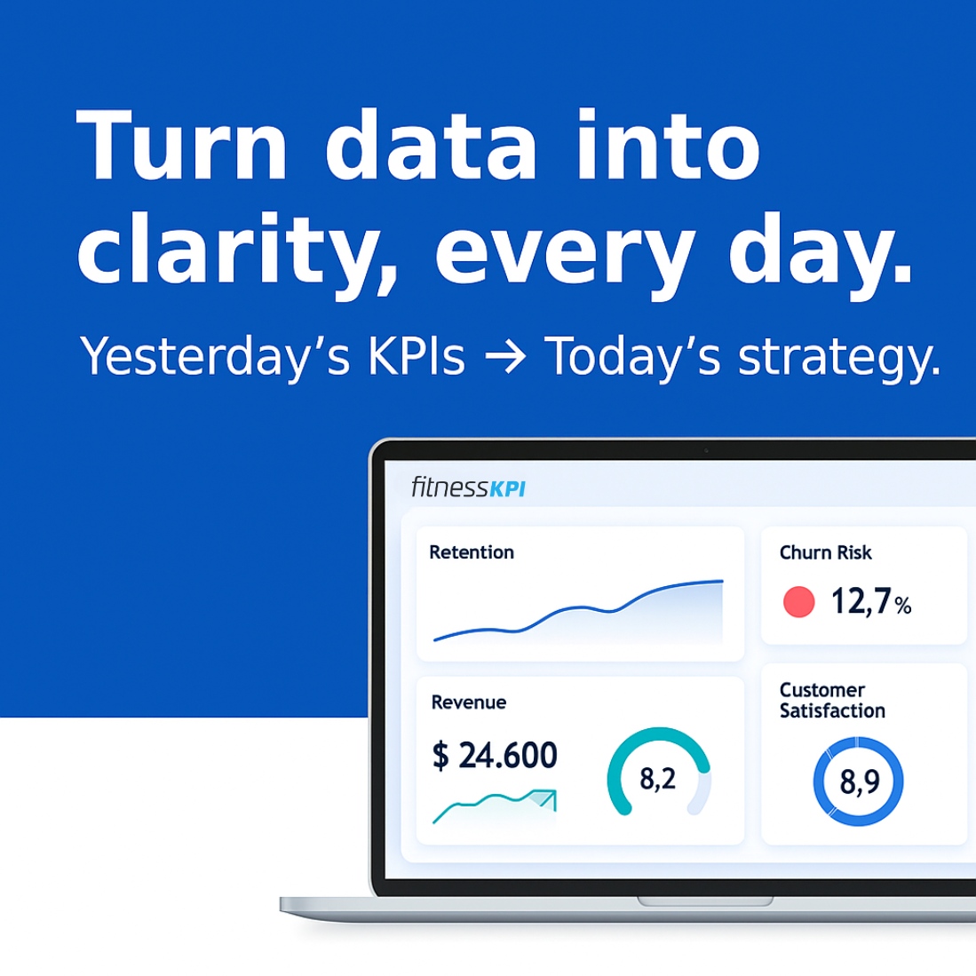 💡 Data-driven, yet mornings start with “So… how are we doing?” Stop guessing.
FitnessKPI delivers daily KPI reports + AI forecasts so you act before problems.
📊 1 screen. 7 minutes. Total clarity.
👉 15-min demo: fitness-kpi.com

#FitnessBusiness #GymOwners #KPI