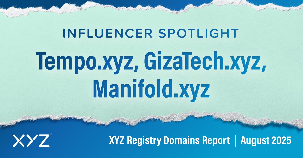 🔎 VC firm Paradigm.xyz announced Tempo.xyz in collaboration with Stripe, OpenAI, Visa, and Deutsche Bank. 

Learn about this &amp; more influencer highlights in the August 2025 Domains Report.

#xyz #tlds #xyzdomains

gen.xyz/blog/xyz-premi…