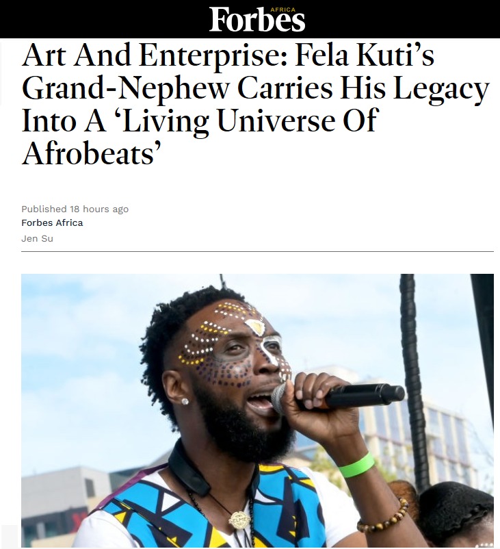 Featured in Forbes Africa! Thank you for amplifying my journey in continuing Afrobeat’s legacy. ⚡️
Read it here: forbesafrica.com/current-affair…

#Forbes #Afrobeats #Afroverse ##IAMTHEACADEMY