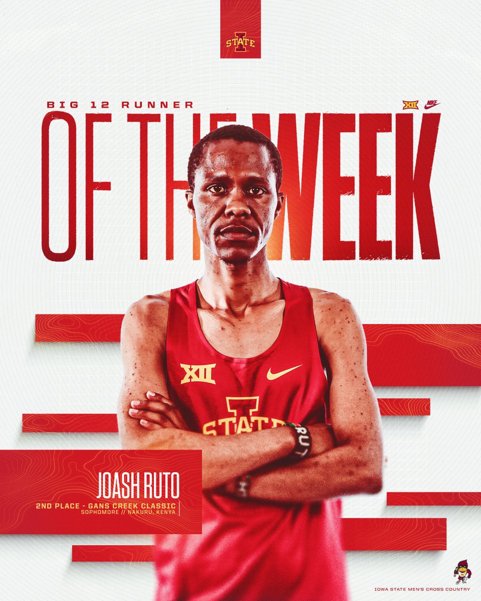 CycloneTrackXC's tweet image. 𝗕𝗶𝗴 𝟭𝟮 𝗠𝗲𝗻&apos;𝘀 𝗥𝘂𝗻𝗻𝗲𝗿 𝗼𝗳 𝘁𝗵𝗲 𝗪𝗲𝗲𝗸‼️

tinyurl.com/26nbpm7p

#Run4ISU