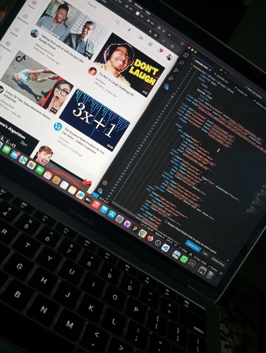 CodewitPeter's tweet image. Built this YouTube page with just HTML &amp;amp; CSS.
No backend, no videos... Just vibes. 🎬
#webdev #css #html