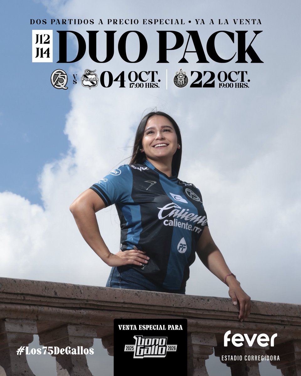 Club_Queretaro's tweet image. ¡No lo dejen pasar! 🐓

Dos partidos en casa a precio especial. Hagamos valer la localía y apoyemos a nuestros Gallos.

#DuoPack disponible: tickets.oneboxtds.com/queretarofc_ti…

#Los75DeGallos