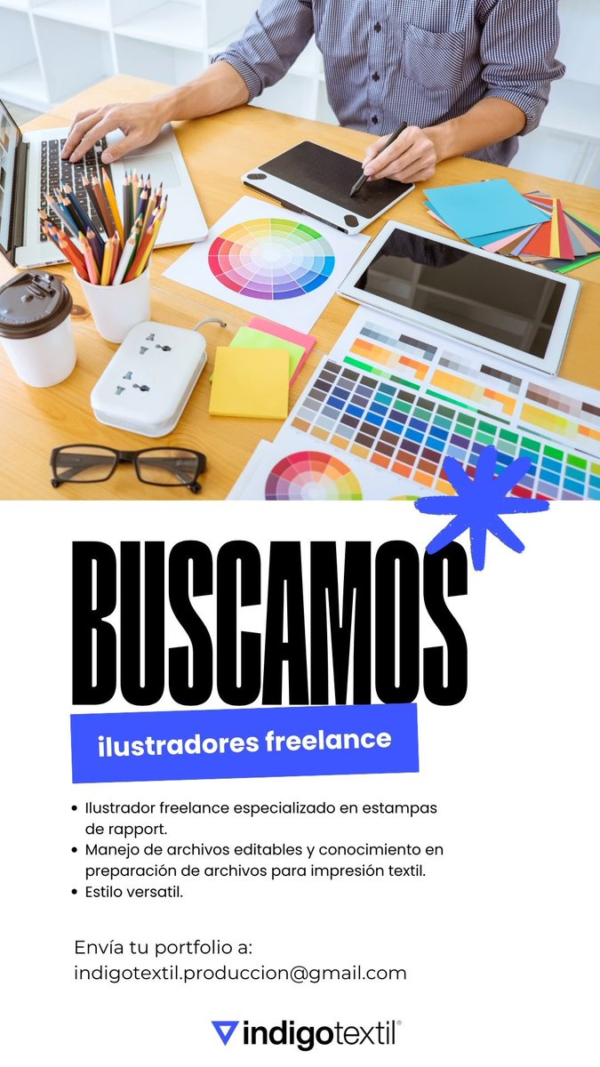 Holis! En mi trabajo están buscando ilustradores especializados en estampa de rapport. Si hay alguien interesado, manden portfolio al mail del flyer 😁