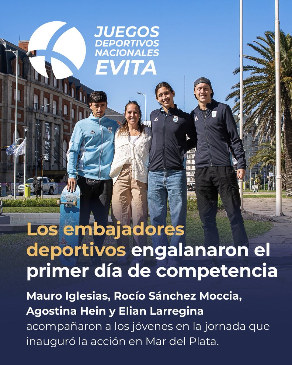 #JDNE2025 ¡En Mar del Plata comenzó la acción con la presencia de los embajadores deportivos! 

argentina.gob.ar/noticias/los-e…