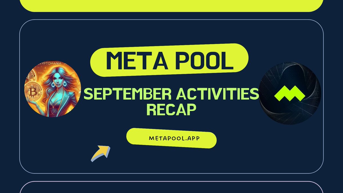 Monthly Recap: September 

September was quite eventful and productive, from massive mobilization for AI Live stream, to hosting workshops and X Spaces and educative thread. It was lit 🔥 

Let me run you through my activities with <a href="/meta_pool/">Meta Pool</a> in September. 🧵👇