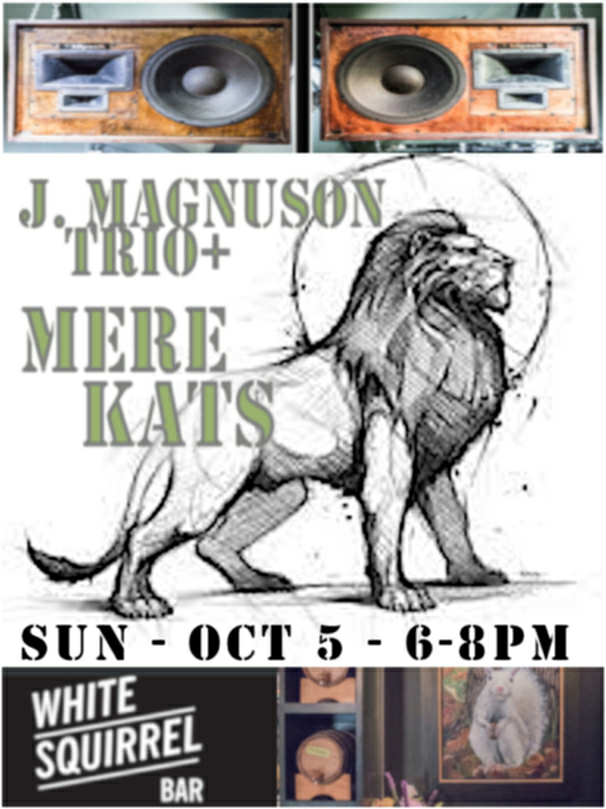 Sunday early evening at the White Squirrel Bar in St. Paul! My trio+ plays at 6:00, the Kats play at 7:00.
whitesquirrelbar.com/event/mere-kat…