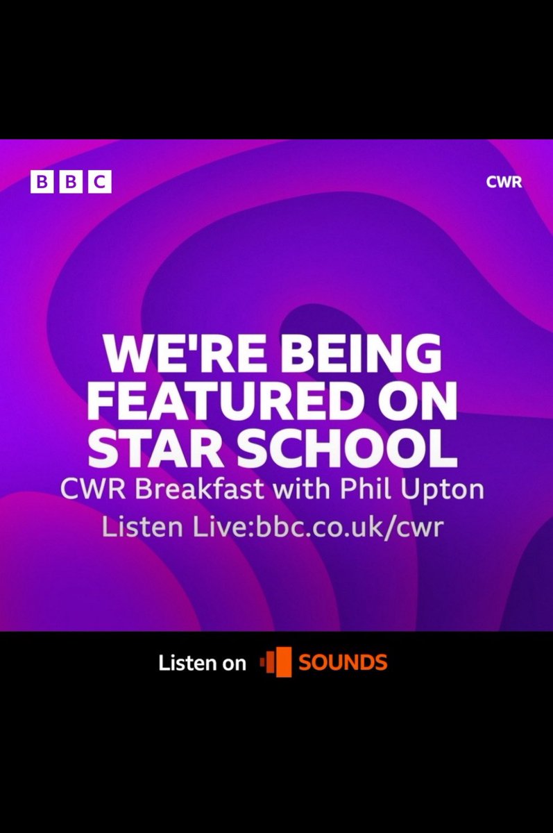 HollyfastSchool's tweet photo. We’re loving being a part of @BBCCWR breakfast show this week! The kids, as always, are brilliant! Thanks for the shout-out this week @flupton (you’re one of our fave DJs!) Breaking news: our school song has made it to the final of the National school song of the year!🤞we win!🤩 https://t.co/qlgDxAeeQy