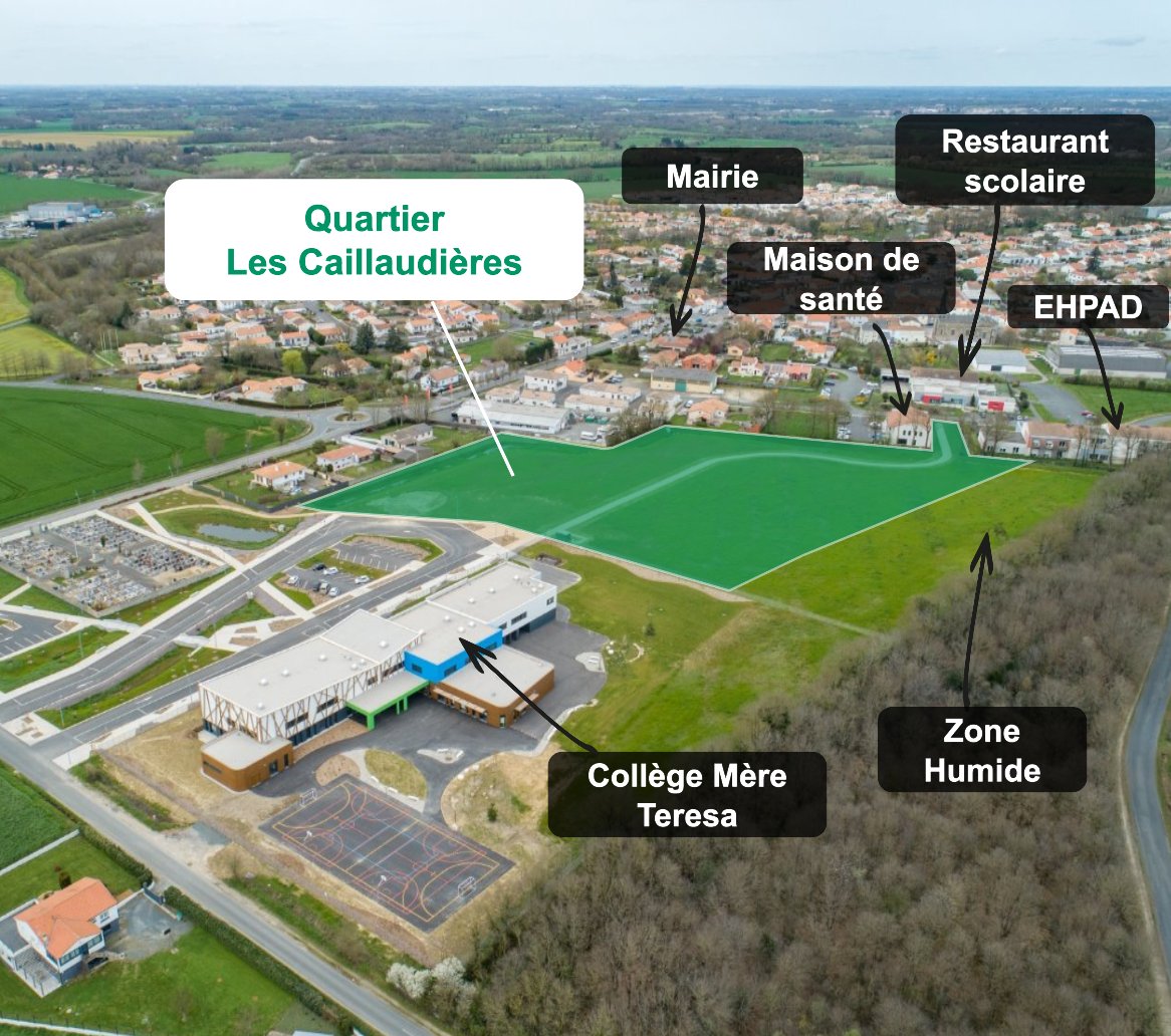 Construire des logements, oui, mais pas n’importe comment !
Les Caillaudières à <a href="/MontaiguVendee/">Montaigu Vendée</a> ce seront 63 logements dans un quartier proche du bourg de Boufféré, qui préservera au max la biodiversité et fera la part belle aux mobilités douces🚲
Travaux prévus début 2026 🏠