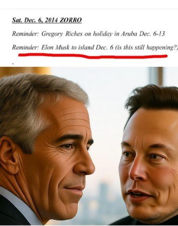IhoPwaitress74's tweet image. Elon is listed on Jeffrey Epstein's calendar for a possible visit to the island in 2014.