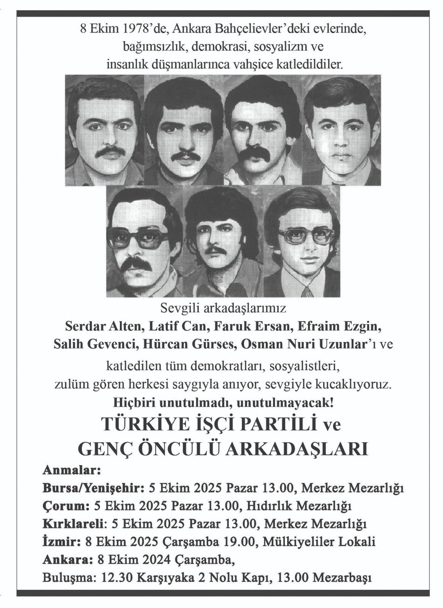 HİÇBİRİ UNUTULMADI
