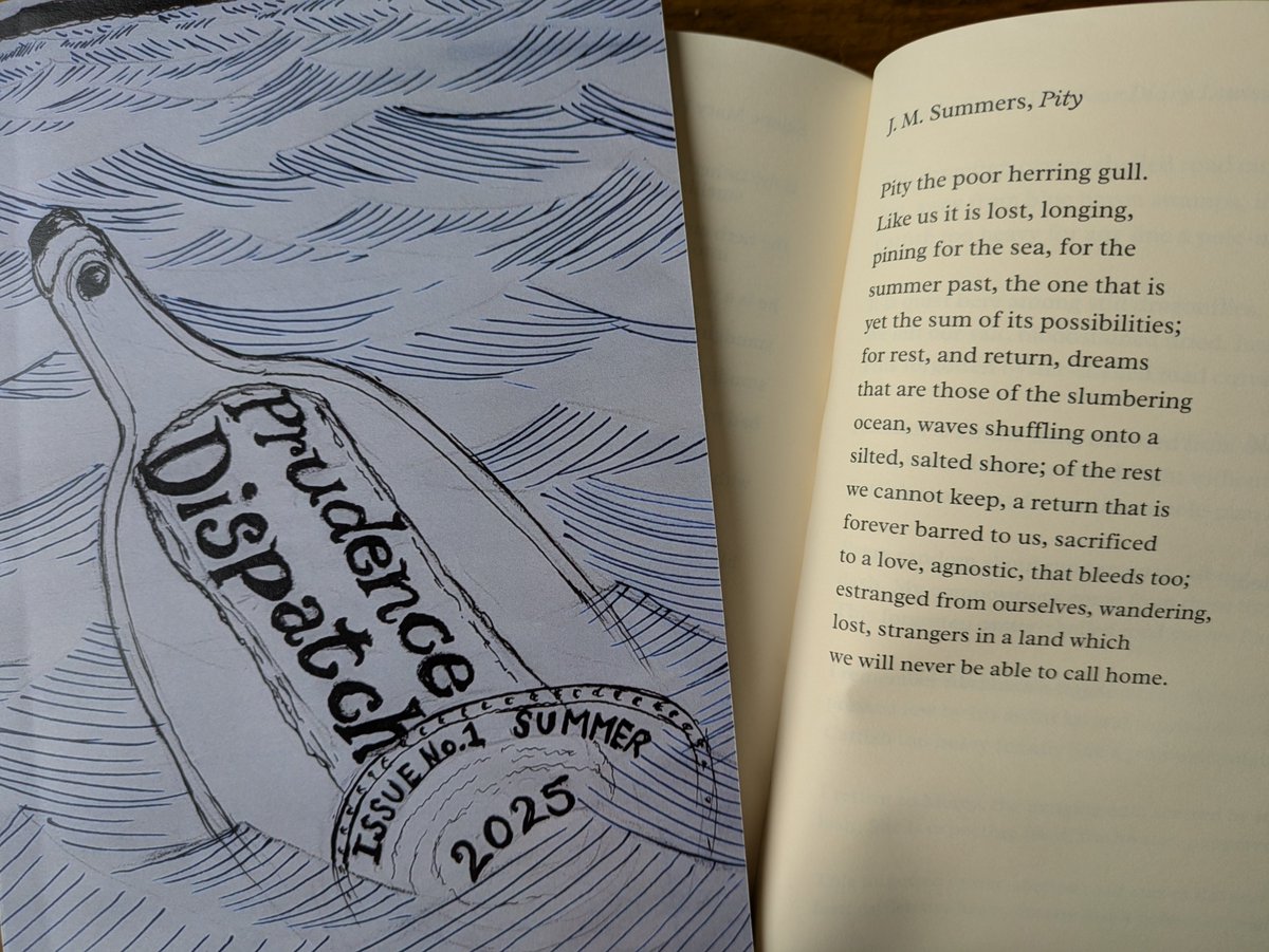 J.M. Summers (@jon_summers) on Twitter photo And so this winged its way from across the waters this morning. So pleased to be part of Prudence Dispatch's debut issue!
#writingcommunity #poetrycommunity #poetrylovers #poetry And so this winged its way from across the waters this morning. So pleased to be part of Prudence Dispatch's debut issue!
#writingcommunity #poetrycommunity #poetrylovers #poetry