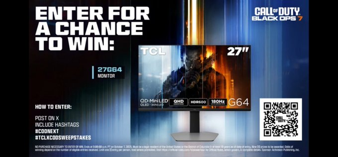 NerdyRick's tweet photo. Please?! #CODNEXT &amp; #TCLxBO7Sweepstakes https://t.co/8mYgbKsAqr