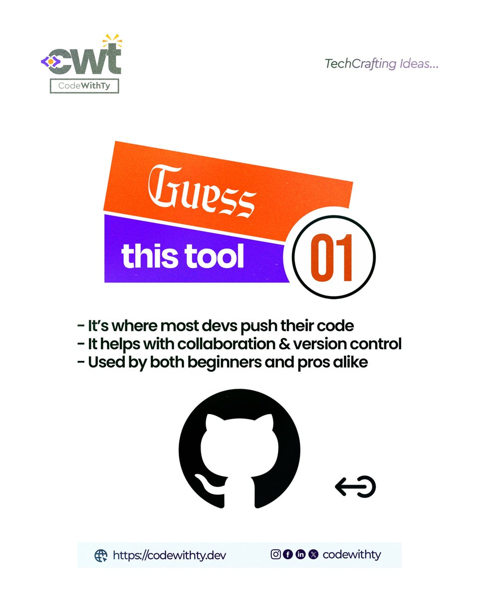 codewithty_'s tweet image. Programmer's Challenge 🔥🔥
Guess these 3 tools every programmer uses daily. Reply with your answers and get a chance to win a discount on one of our courses 👇