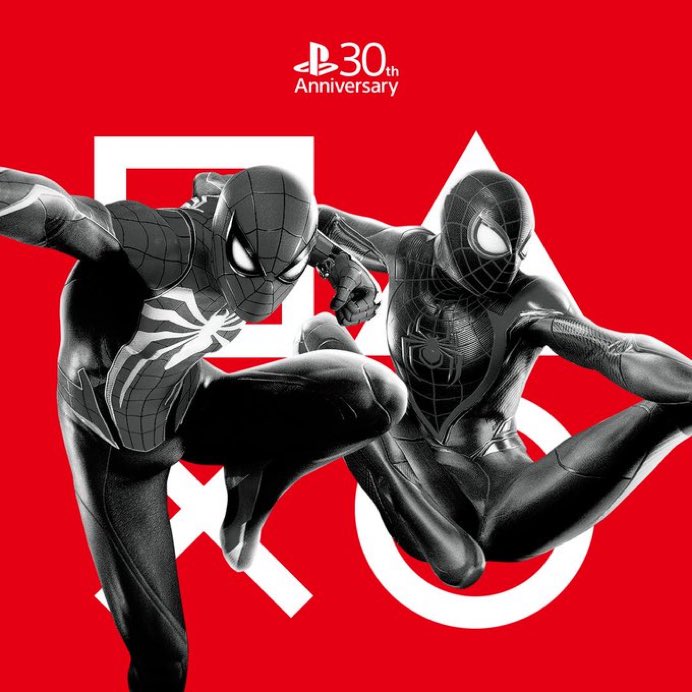 SpiderManCD's tweet image. SPIDER-MEN stun for PlayStation 30.

#SpiderMan #SpiderManPS5 #SpiderMan2PS5 #PlayStation30