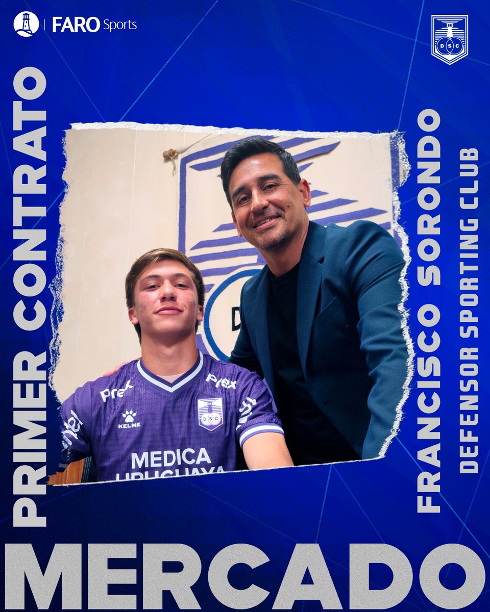 faro_sports's tweet photo. ¡𝐂𝐎𝐍𝐓𝐑𝐀𝐓𝐎 𝑭𝑨𝑹𝑶 𝑺𝑷𝑶𝑹𝑻𝑺!

¡𝐅𝐞𝐥𝐢𝐜𝐢𝐭𝐚𝐜𝐢𝐨𝐧𝐞𝐬 𝐅𝐫𝐚𝐧𝐜𝐢𝐬𝐜𝐨 𝐒𝐨𝐫𝐨𝐧𝐝𝐨! por firmar tu primer contrato profesional con @defensorsp.

Grandes desafíos y metas te esperan.

¡Éxitos en tu nueva etapa! https://t.co/wAFuHZRyH5