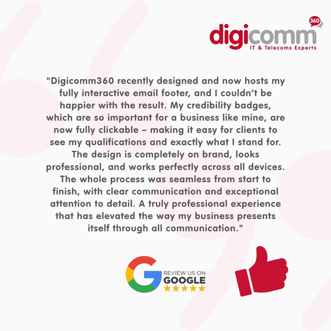 📩 In the world of cybersecurity, every detail counts – and that includes your email footer.

If your email still signs off with plain text and guesswork, let’s fix that.
👉 Secure Email Services

#EmailSecurity #ProfessionalBranding #CyberTrust #ClientTestimonial