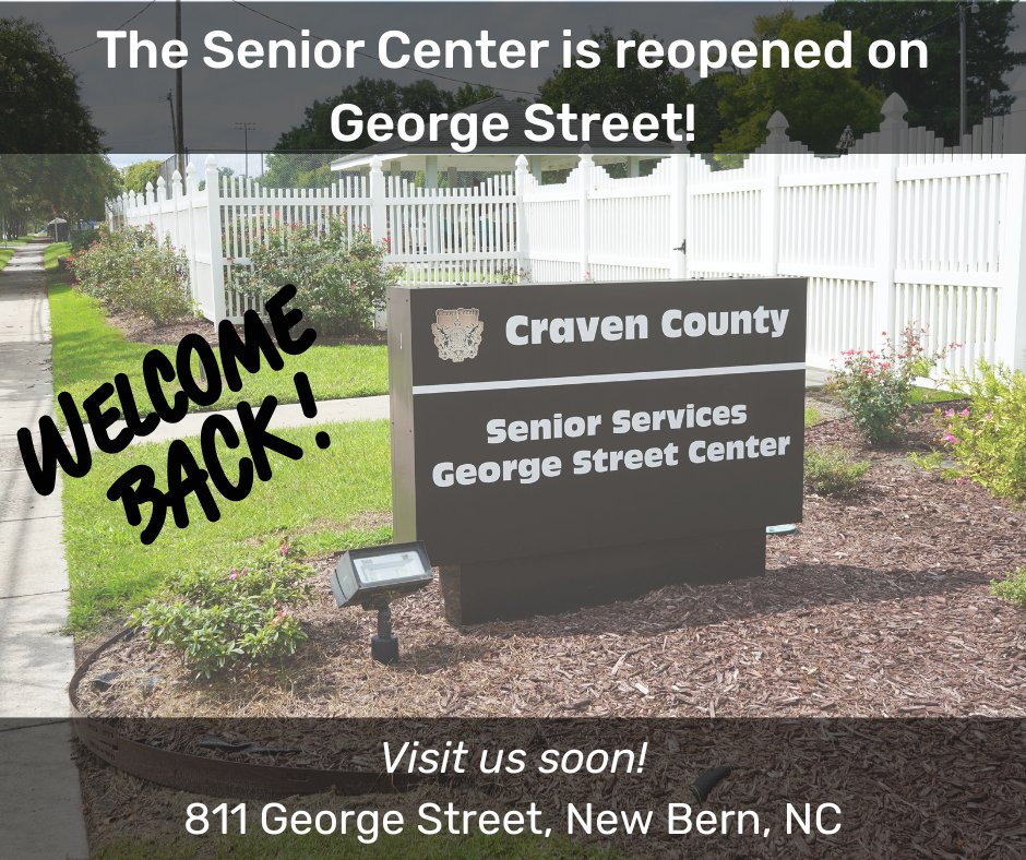 On Monday, September 29th, Craven County celebrated the reopening of the Senior Center on 811 George Street after major renovations. The celebration included a plaque reveal, speeches, and performances.

Come check it out!
