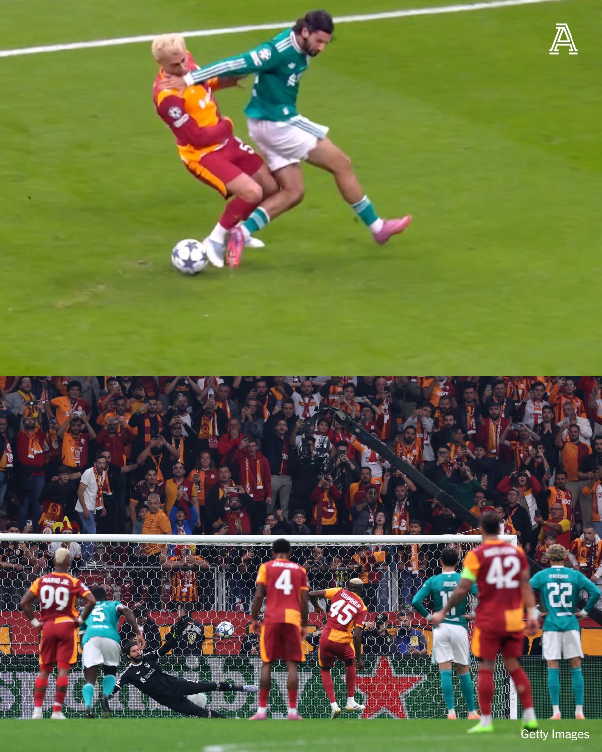 The Athletic | Football on X: "⏰ 13:35: Cody Gakpo's effort is cleared off  the line ⏰ 13:58: Galatasaray win a penalty after Dominik Szoboszlai fouls  Baris Yilmaz A lot can happen