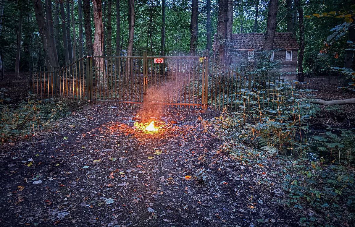 Buitenbrand bij hertenkamp Nienoord
