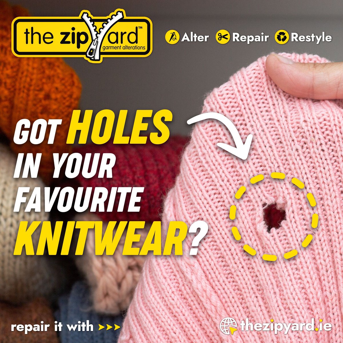 TheZipYard_IRL's tweet photo. It’s sweater weather! ❄️ 

Pop into us if you have a favourite winter jumper or sweater in need of some TLC! 

Find your nearest store 👉 https://t.co/FJj2uHls7O

#winterwear #sweater #alterations #thezipyard #lookgreatfeelfantastic #weloveeveryBODY https://t.co/max53jQ15O