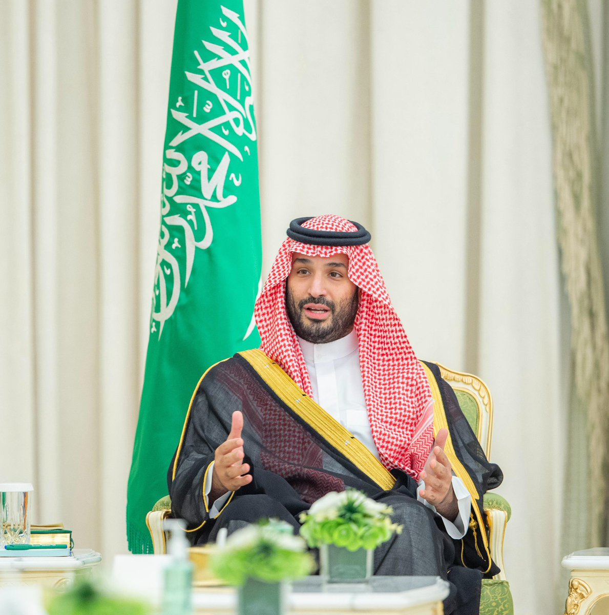 Msksa84's tweet image. أحدث ظهور لـ وجه السعد سمو #ولي_العهد الأمير #محمد_بن_سلمان اليوم.