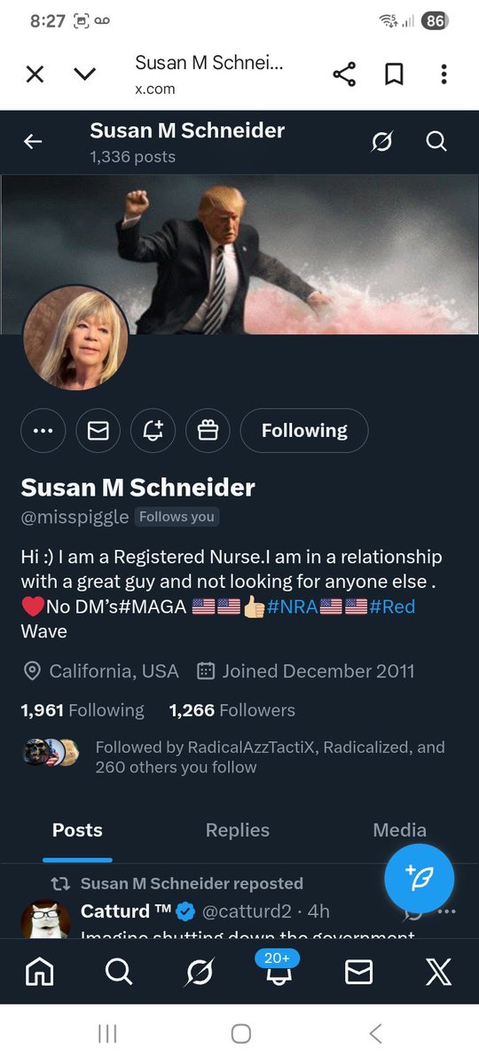 Two great accounts looking for new friends to follow, that connect back 
<a href="/misspiggle/">Susan M Schneider</a> 
<a href="/Tiffany15423933/">Tiffany</a> 
F&amp;R
💪🫶💥👊💯🇺🇸