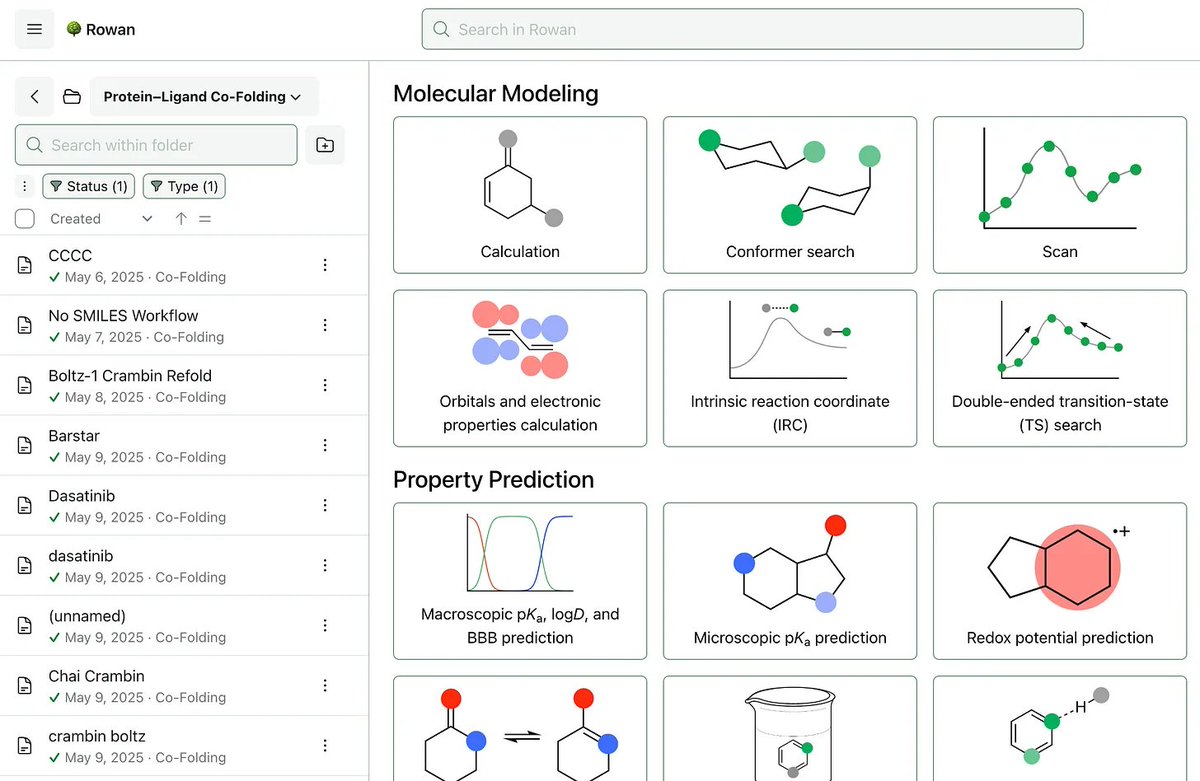 AriWagen's tweet image. Today, we added much-needed advanced search functionality to the @RowanSci platform!

It&apos;s easy to run hundreds of jobs, but it used to be hard to find old things. You can now filter by name, status, type, starred status, visibility, created-at date, and last-updated-at date.