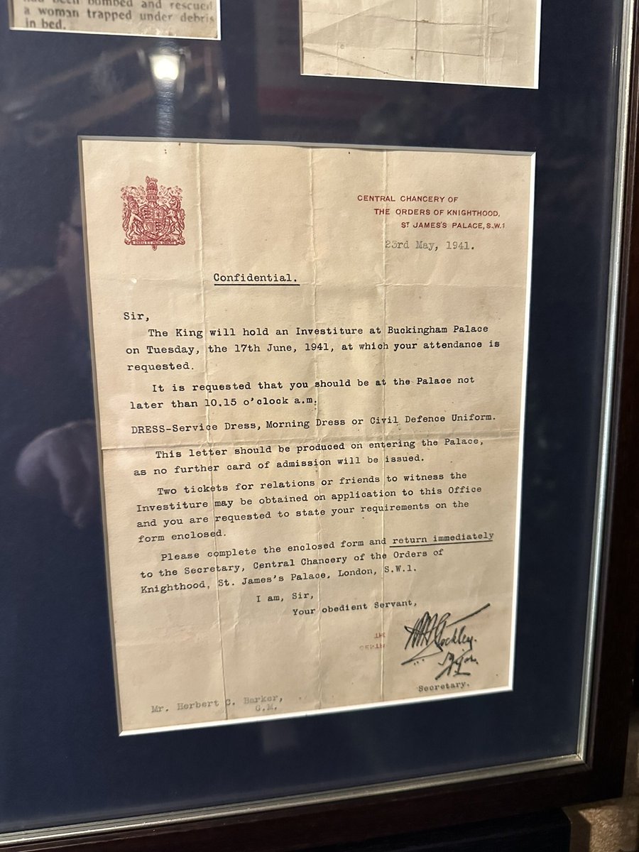 BygonesTorquay's tweet image. From our #WW2 #HomeFront displays . An #AFS  Edgware Road fireman awarded the George Medal .